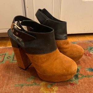 Dolce Vita Joanna Slingback Platform Clogs Heels Size 8